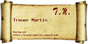 Treuer Martin névjegykártya